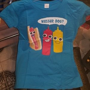 WUSSUP DOG Juniors Plus Size Tee 2X NEW